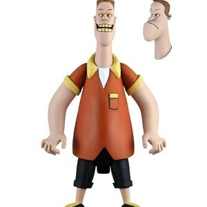 Cartoon Character Action Figure with Orange Shirt